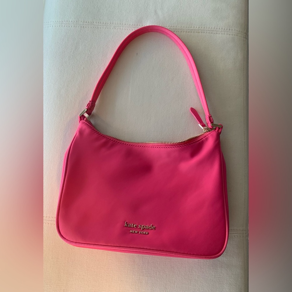 kate spade Hot Pink Shoulder Bag with Gold Logo - Picture 3 of 8